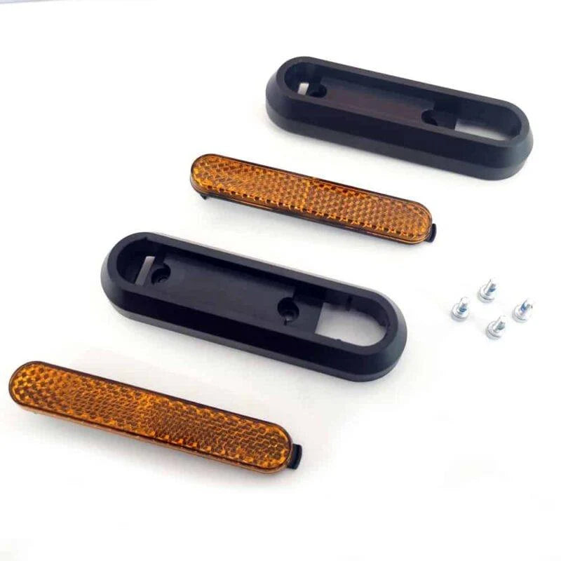 Schwarzer Katadioptrik mit gelbem Reflektor für Xiaomi (2 Stk)